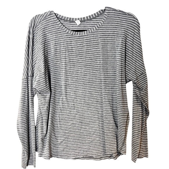 lululemon athletica Tops - lululemon athletica Gray Striped Long Sleeve Top 8